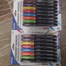 Bright Colors Fine Tip Permanent Markers W/ Pocket Clip (8/Pack) 2 packsx8=16