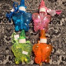 Butterfly Bubbles - 4 Pack 2 Oz Bubble Bottles with Whistle - Summer Fun Toys