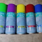 Lot Of 5 Party Spray String 1.8 oz Can Blue Green purple Yellow Red NEW
