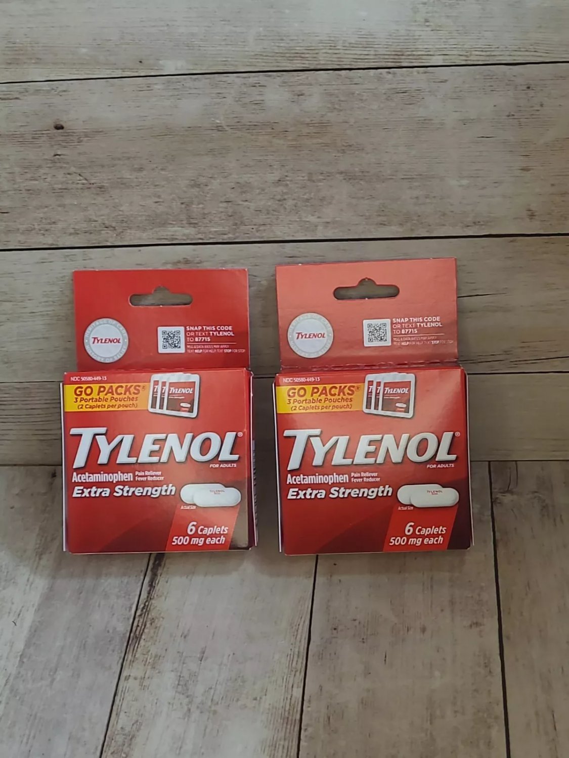 Tylenol Extra Strength Fever & Pain Reliever 500 mg 2 pack