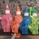 Pony Party Bubbles - 4 Pack 2 Oz Bubble Bottles with Whistle - Summer Fun Toys