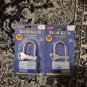 Heavy Duty Solid Lock Long Shackle Padlock 50mm/Protect your Valuables Lot Of 2