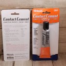 2 PACK LOT CONTACT CEMENT GLUE TILE RUBBER WOOD METAL FORMICA PLASTIC 1OZ TUBES