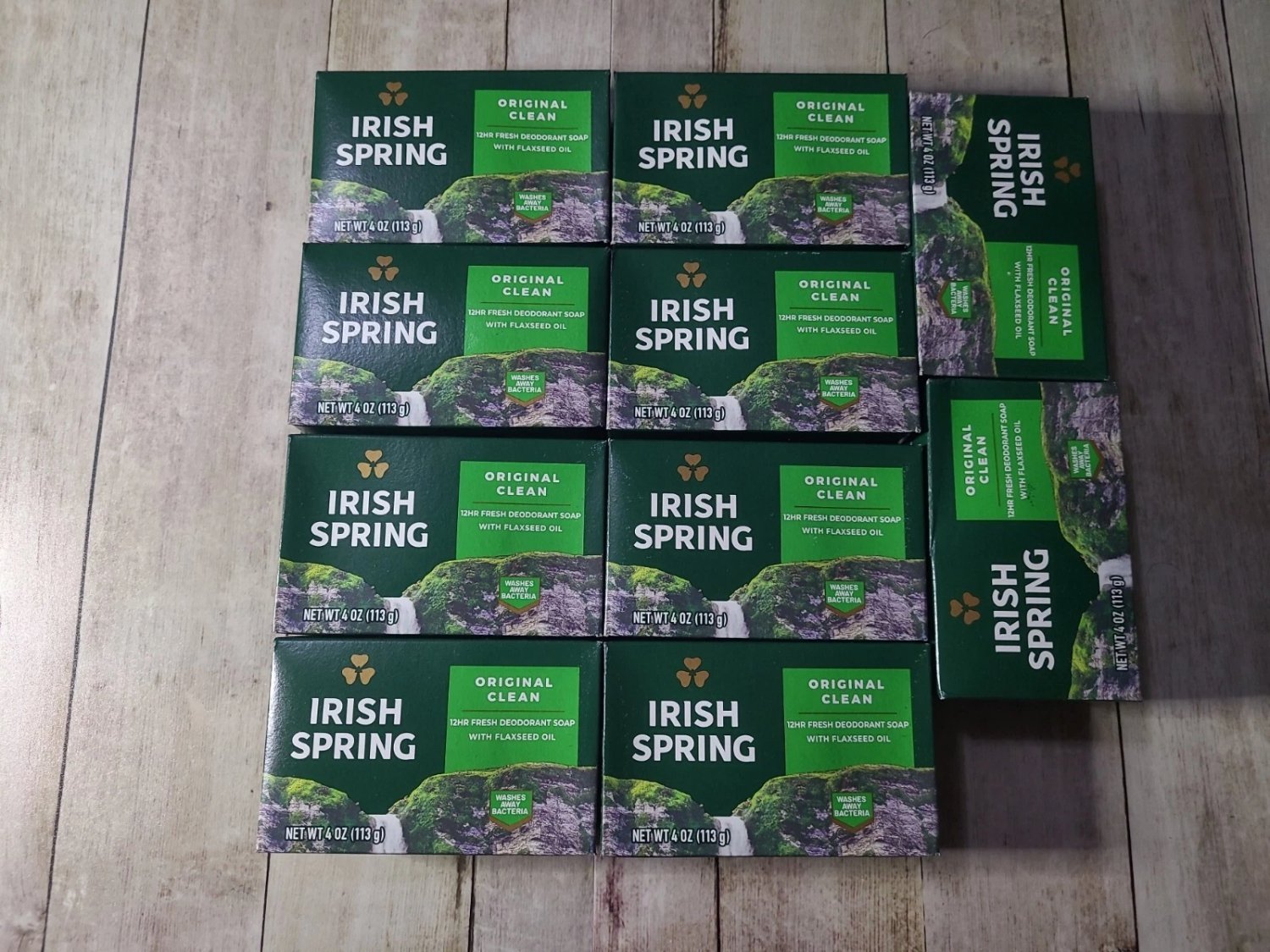 10 Bars Irish Spring Deodorant Soap Original clean Scent 4 oz