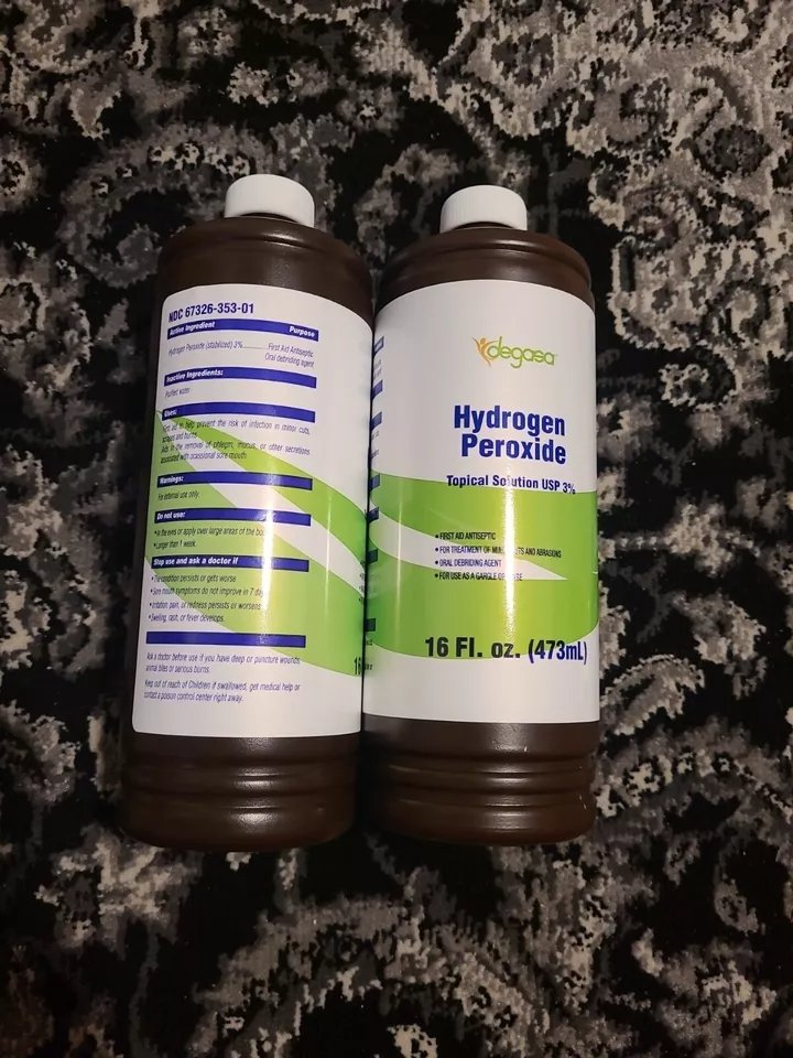 Degasa Hydrogen Peroxide - 3% Topical Solution 16 fl oz (473ml) Liquid 2 bottles