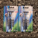2 Pices Dorco Twin Blade Razor Set Fixed Type Easy Slider Comfort Grip 4X