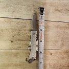 New Mini Sniper Rifle Gun Knife Blade Keychain (Silver)