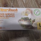 100 CLEAR TOUCH Food Service Vinyl GLOVES Powder & Latex Free Large Zise 100 CLEAR TOUCH Food Service Vinyl GLOVES Powder & Latex Free Large Zise