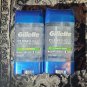 2 Gillette clearshield 72hr sweat Protection power rush clear gel 3.8oz EACH