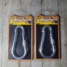 Topzone 4.7"x 0. 4 dia Carabiner Snap hook clip with screw lock 11-czb4. 2 pcs Topzone 4.7"x 0. 4 dia Carabiner Snap hook clip with screw lock 11-czb4. 2 pcs