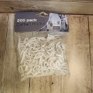200pcs White Plastic Curtain Hooks for Window Door and Shower 200pcs White Plastic Curtain Hooks for Window Door and Shower