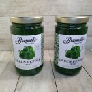 Braswell's Green Pepper Jelly 10.5 oz Jars Jam Preserves Qty 2 Braswell's Green Pepper Jelly 10.5 oz Jars Jam Preserves Qty 2