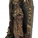 9" Santa Muerte Dia De Los Muertos Arch Cold Cast Resin Bronze Finish Statue