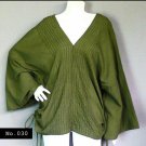 No.030 - 1X,2X,3X,4X,5X,6X,7X Plus Size Women's Caftan Kimono Long Sleeve Blouse Top