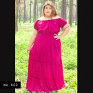 No.022 - Handmade 1X,2X,3X,4X,5X,6X,7X Plus Size Women's Clothing Peasant Maxi Dress