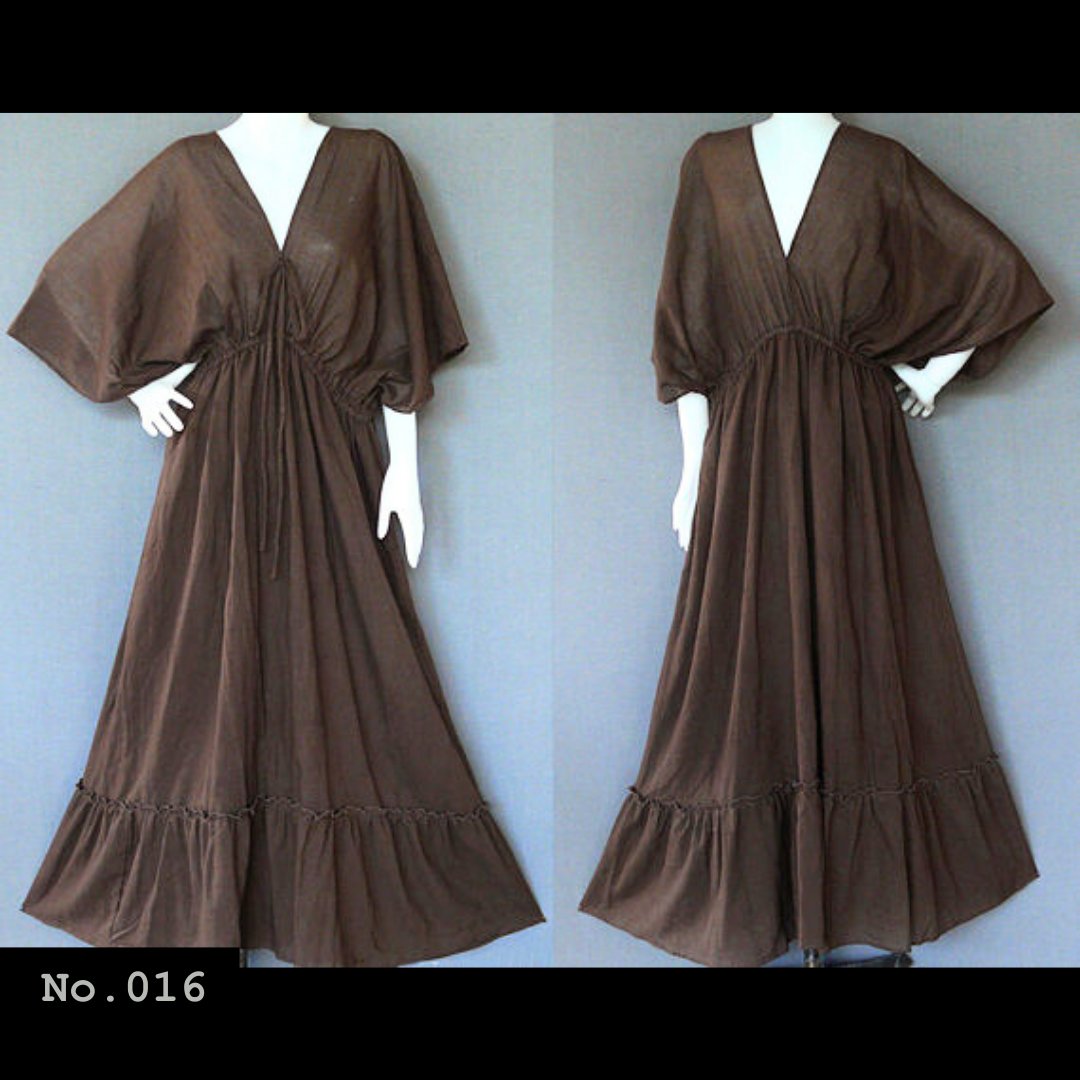 No.016 - Plus Size 1X,2X,3X,4X,5X,6X,7X Women's Clothing Caftan Kimono Casual Maxi Dress