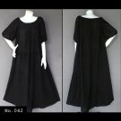 No.042 - Curvy Plus Size 1X,2X,3X,4X,5X,6X,7X Peasant Baby Doll Sleeve Women's Maxi Long Dress