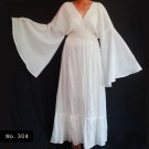 No.304 - Handmade Pl0us Size 1X,2X,3X,4X,5X,6X,7X Women's Gypsy Bohemian Long Sleeve Maxi Dress