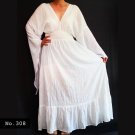 No.308 - Plus Size Clothing 1X,2X,3X,4X,5X,6X,7X Women's Gypsy Boho Witch Wide Sleeve Maxi Dress