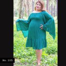 No.105 - Clothing Plus Size 1X,2X,3X,4X,5X,6X,7X Gauze Cotton Gothic Gypsy Boho Dress