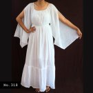 No.318 - Plus Size Clothing 1X,2X,3X,4X,5X,6X,7X Women's Gypsy Boho Witch Wide Sleeve Maxi Dress