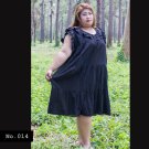 No.014 - Clothing Plus Size 1X,2X,3X,4X,5X,6X,7X Gauze Ruffle Sleeveless Gypsy Boho Tired Mini Dress