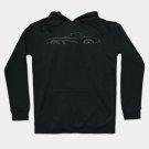 1958 Chevy C1 Corvette - Stencil Profile, White Hoodie