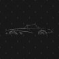 1958 Chevy C1 Corvette - Stencil Profile, White Hoodie
