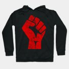 Big Red Raised Fist Salute Of Unity Solidarity Resistance Hoodie