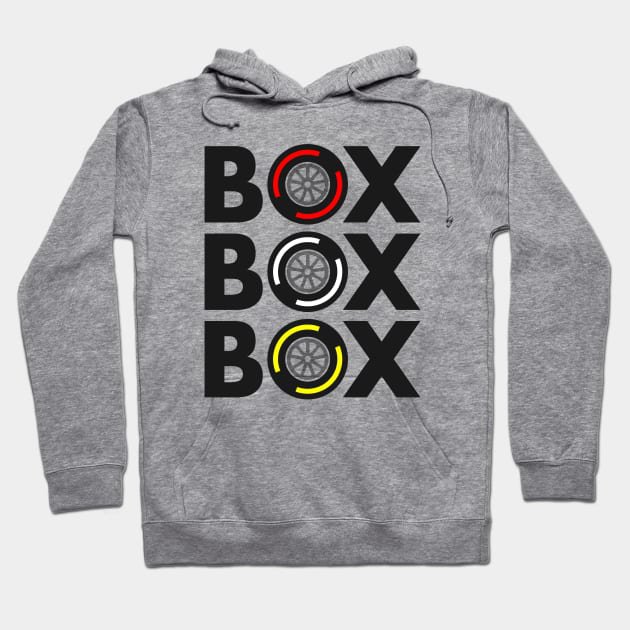 Box Box Box F1 Tire Compound Design Hoodie