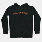 C7 Corvette Heartbeat Orange Supercar Ekg Sports Car Heart Beat Line Racecar Pulse Hoodie