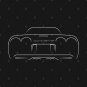 Chevrolet Corvette C5 Z06 - Rear Stencil, White Hoodie