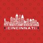 Cincinnati Baseball Team All Time Legends, Cincinnati City Skyline Hoodie