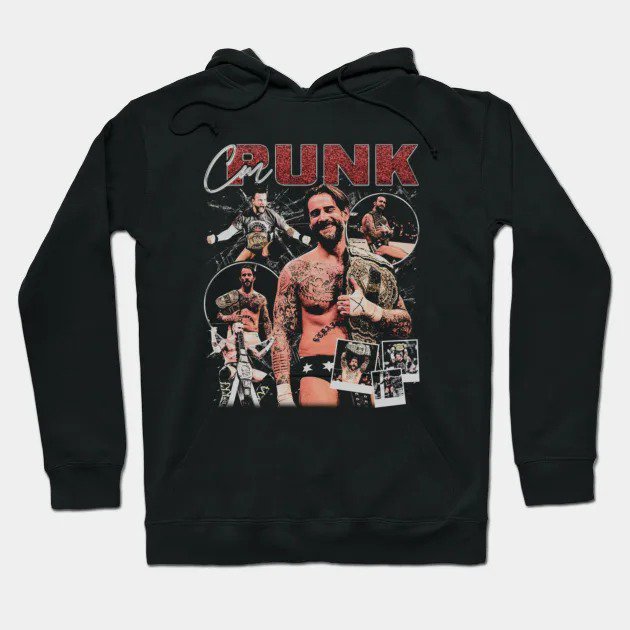 Cm Punk Vintage Bootleg #St Studios Hoodie