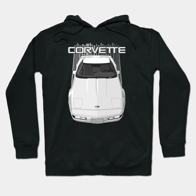 Corvette C4-White Hoodie