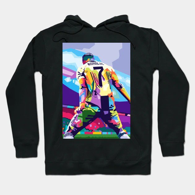 Cristiano Ronaldo Celebration Wpap Pop Art Hoodie