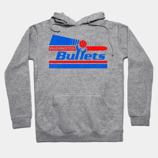 Defunct Washington Bullets Pennant 80S Pennant Hoodie