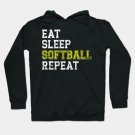 Eat Sleep Softball Repeat' Sport Softball Hoodie