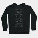Evolution Of The Corvette - Profile Stencil, White Hoodie