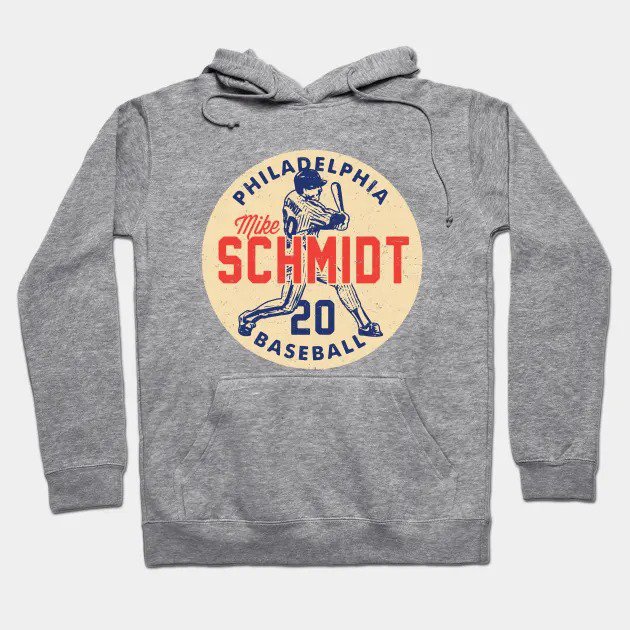Mike Schmidt Phillies By Buck Tee Hoodie