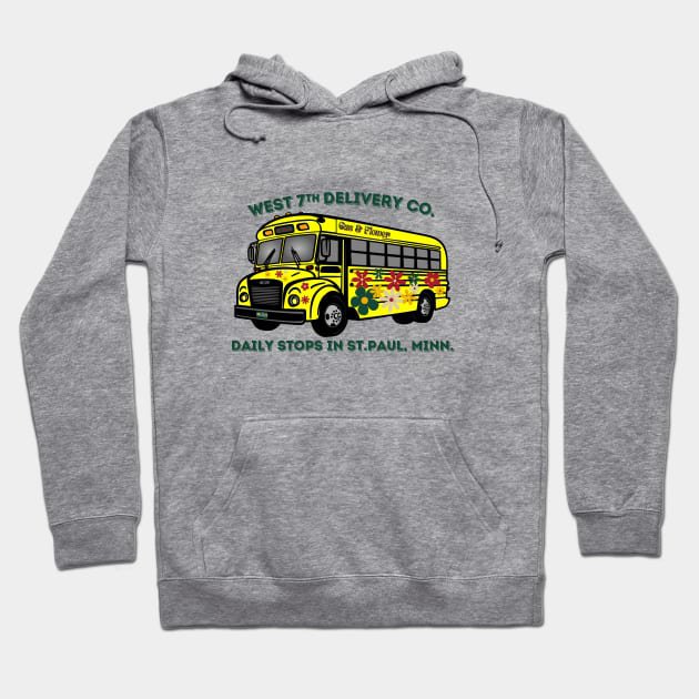 Minnesota Wild West 7Th Delivery Co. Gus Bus. And Flower 1 Hoodie