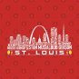 St. Louis Baseball Team All Time Legends, St. Louis City Skyline Hoodie