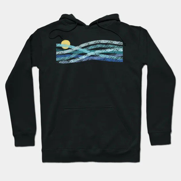Sunset Wave Lines Hoodie