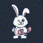 Rabbit Holding Skateboard T-Shirt