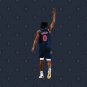 Tyrese Maxey Back Celebration Blue Qiangy T-Shirt