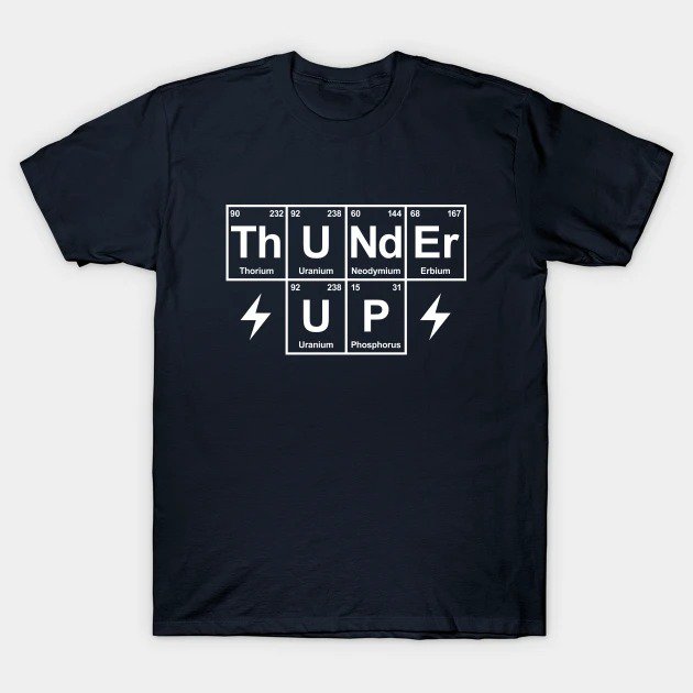 Thunder Up, Periodic Table - Navy T-Shirt