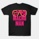 Official Band Shirts Macho Man Ooold School Neon Purple Heather Adult T-Shirt