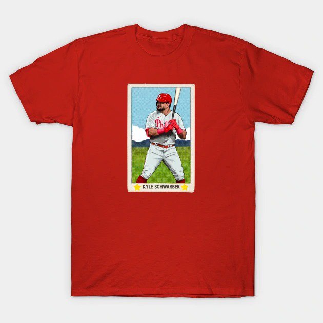 Kyle Schwarber Vintage Baseball Illustration T-Shirt