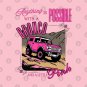 With A Bronco And Pink T-Shirt