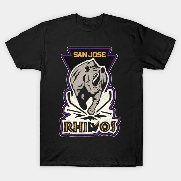 Defunct San Jose Rhinos Roller Hockey T-Shirt